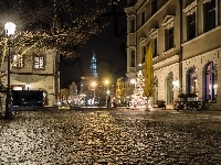 Miasto Zwickau, Niemcy, Noc