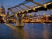 Miasto, Most, Rzeka, Budynki