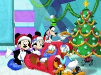 Miki, Święta, Myszka, Choinka