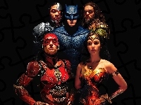 Justice League, Gal Gadot - Wonder Woman, Jason Momoa - Aquaman, Liga Sprawiedliwości, Ben Affleck - Batman, Film, Ray Fisher - Cyborg, Ezra Miller - Flash