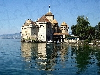 Montreux, Jezioro, Zamek, Chillon, Szwajcaria