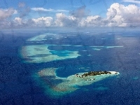 Morze, Malediwy, Wyspa, Niebo