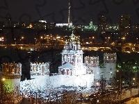 Rosja, Moskwa, Monaster Nowodziewiczy, Noc