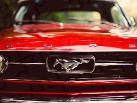Mustang, Czerwony, Ford, Rozmycie