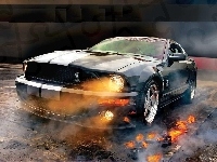 Światła, Ford Mustang, Ogień