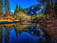 Yosemite National Park, USA, Góry, Rzeka, Kalifornia