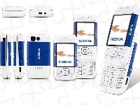Niebieska, Nokia 5200, Biała