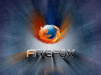 Niebieskie, Tło, Logo, Firefox, Promieniste
