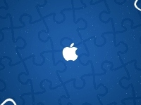 Niebieskie, Apple, Logo, Tło
