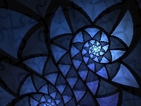 Spirale, Niebieskie, Abstrakcja