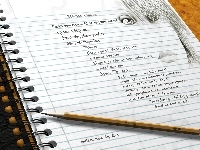Ołówek, Pismo, List, Wiersz