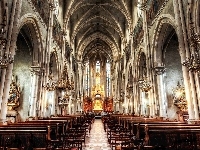 Ławki, Katedra, Ołtarz, Wnętrze