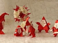 Świąteczna, Origami, Dekoracja