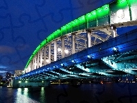 Most, Oświetlony, Rzeka