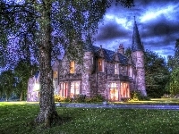 Zamek, Oświetlony, Szkocja