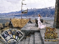 góry, Miranda Otto, budynek, The Lord of The Rings, karty, schody