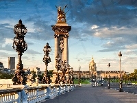 Pałac, Francja, Most, Latarnie, Paryż