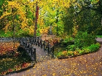 Mostek, Park, Jesień