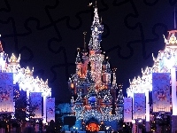 Paryż, Zamek, Disneyland, Światła