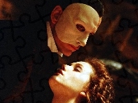 maska, Phantom Of The Opera, biała, aktorzy