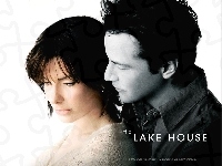 Sandra Bullock, przytuleni, The Lake House, Keanu Reeves, plakat
