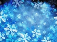 Płatki, Niebieskie, Tło, Śniegu