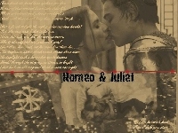 Leonardo DiCaprio, wiersz, Romeo And Juliet, Claire Danes, pocałunak