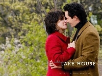 mężczyzna, pocałunek, The Lake House, Sandra Bullock, park