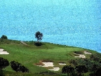 pole golfowe , Sportowe Golf, morze