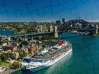 Port, Most, Miasta, Statek, Sydney, Panorama