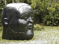 Głowa, Posąg, Ogród