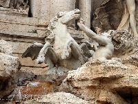 Posągi, Di Trevi, Rzym, Marmur