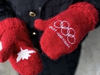 rękawiczki, czerwone, Vancouver 2010
