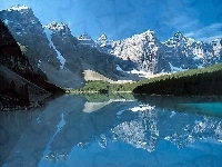 Rockies, Jezioro, Kanada, Canadian, Góry