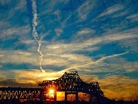 Baton Rouge, Most, Zachód Słońca, Stany Zjednoczone