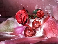 Serca, Róża, Liście