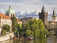 Rzeka, Domy, Most, Praga