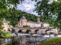Rzeka, Zamek, Most, Francja