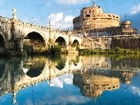 Rzeka, Włochy, Rzym, Most