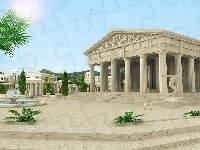 Rzeźby, Świątynie, Starożytne, Fontanna