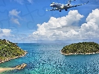 Wyspy, Samolot, Morze