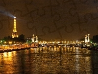 Sekwana, Wieża Eiffla, Paryż, Most