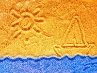 Słońce, Plaża, Piasek, Łódka