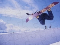 snowboardzista , Snowbording, deska, śnieg