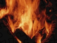 Spalanie, Płomienie, Ogień, Drewna