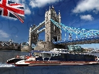 Statek, Tower Bridge, Londyn