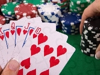 Stół, Poker królewski, Karty, Żetony, Poker