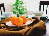 Nakrycie, Stół, Pomarańcze