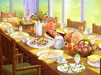Stół, Wielkanoc, Śniadanie, Potrawy