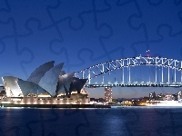 Zatoka Port Jackson, Sydney Opera House, Australia, Sydney, Most Sydney Harbour Bridge